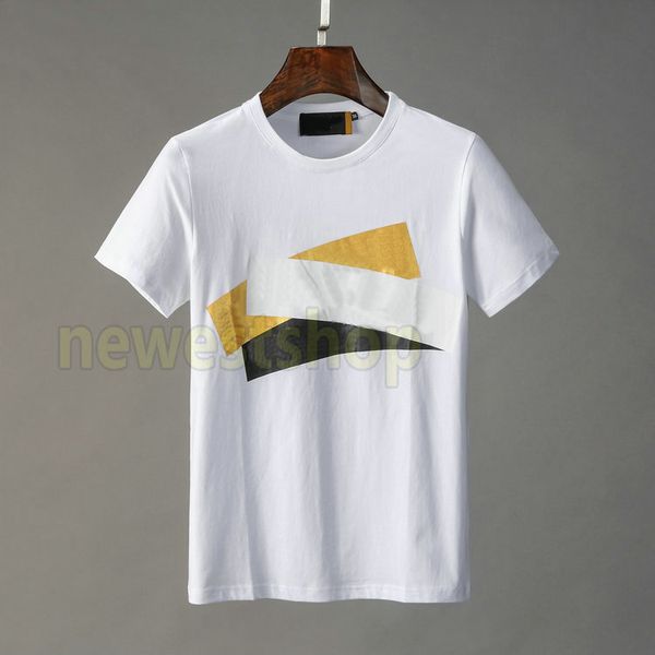

new summer monogram letter geometric printed t shirt fashion desig t shirt breathable patchwork mens womens tee simple tshirt t shirt, White;black