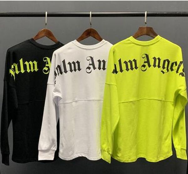 

Горячая 2019 новый мужской Harajuku Palm Angels хип-хоп 100% хлопок с длинными рукавами Майка п