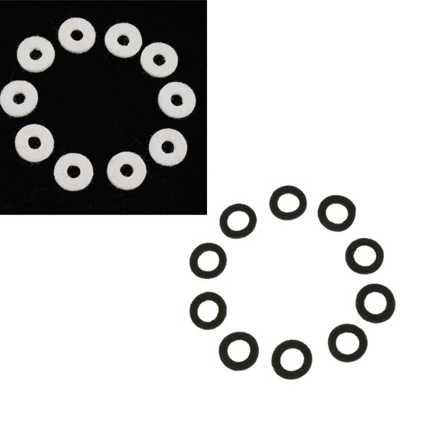 

pack of 20 black+white trumpet felt washers cushion protector diy
