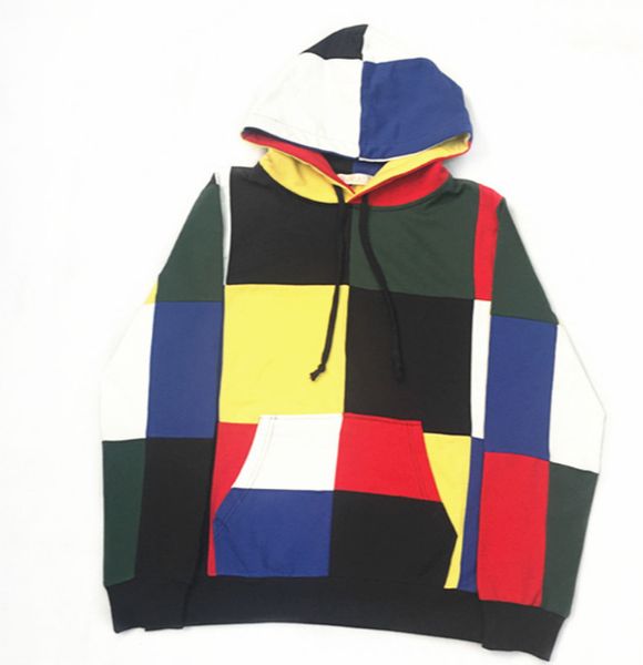 

fashion box logo men's hoodies causel coat winter big bang skateboard patchwork hooded sweatshirt men women street hip hop hoodies, Black