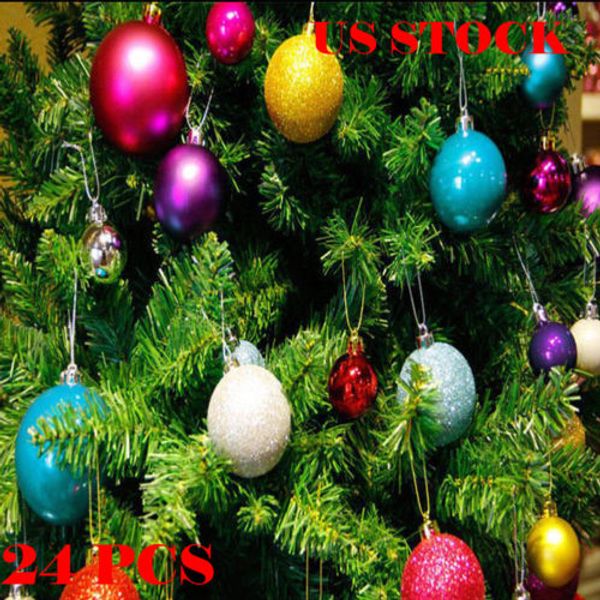 

24pcs christmas tree xmas balls decoration baubles party wedding ornament pretty