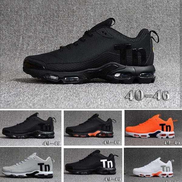 

2018 new mercurial tn plus 2 air kpu running shoes chaussures maxes orange mens zapatos tns ultra outdoors trainers sneakers size 40-46, Black