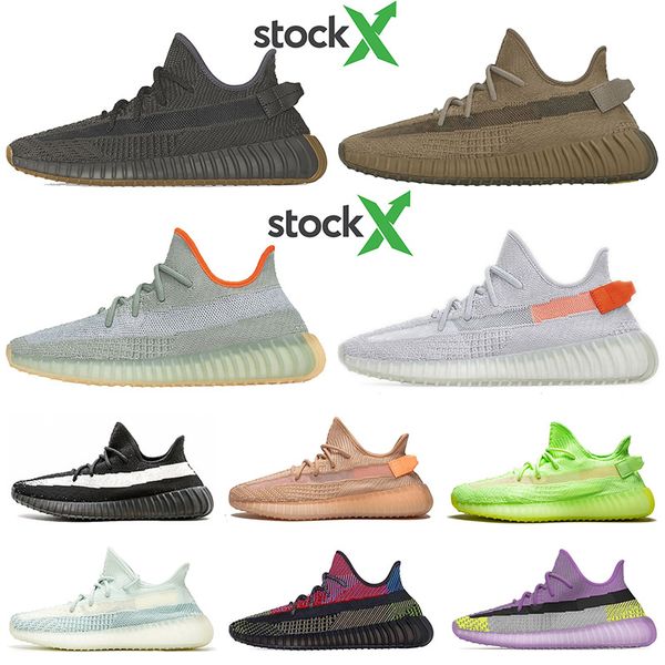 

2020 kanye west новые мужские женские кроссовки cinder earth desert sage tail светло-голубой оттенок статические светоотражающие роскошные с, White;red