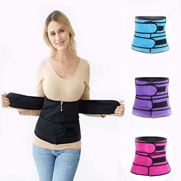 

women waist trainer body shaper slimming woman body waist cincher girdle shapewear slimming belt trimmer fajas colombianas, Black;white