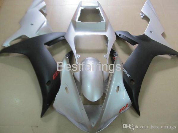 

100 fitment injection molding fairing kit for yamaha r1 2002 2003 white black fairings yzf r1 02 03 gh58