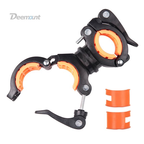 

deemount bicycle light bracket bike lamp holder led torch headlight pump stand quick release mount 360 degree rotatable part