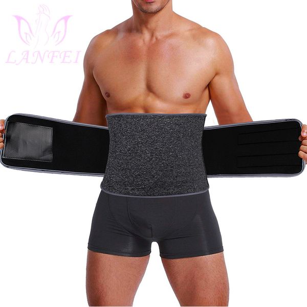 

trainer lanfei waist men neoprene trimmer belt sauna slimming body shaper thermal corset sport sweat cincher strap weight loss