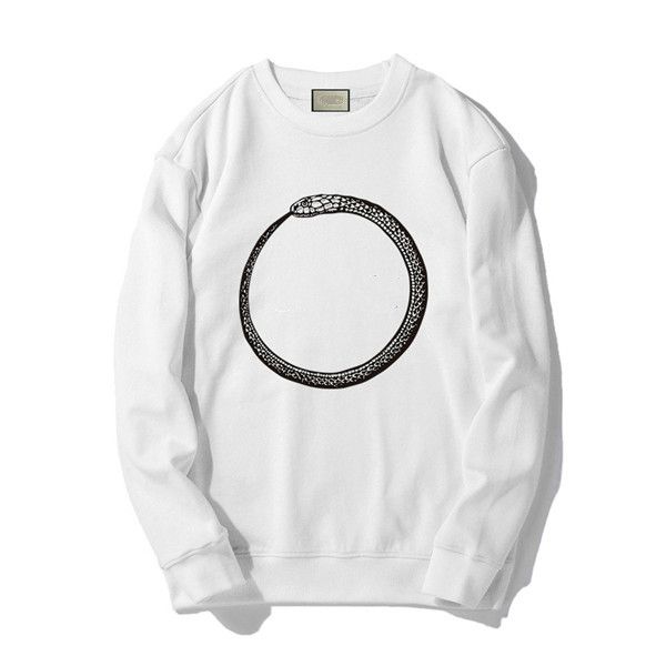 

19fw luxurious italy brand design hoodie long sleeve crewneck sweater sweatshirt fashion ring snake print pullover hoodie outdoor sweatshirt, Gray;blue