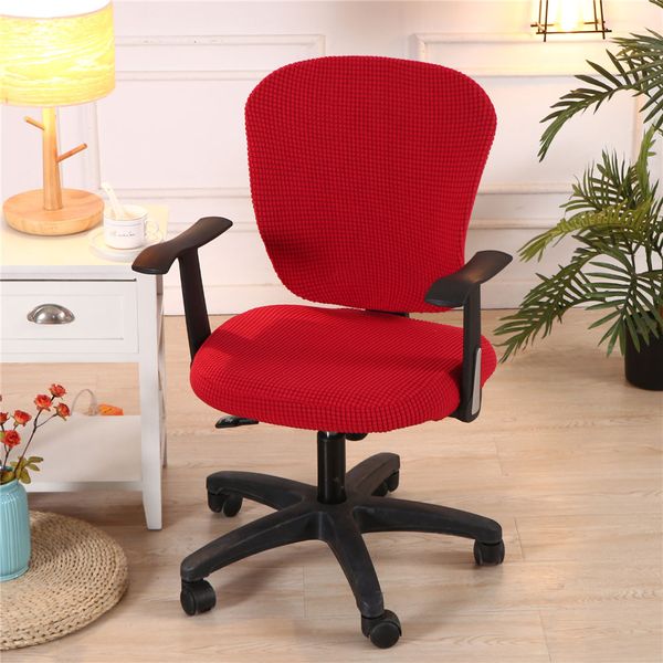 

corn velvet split computer office chair cover spandex rotating lift seat cover children's study chair housse de chaise