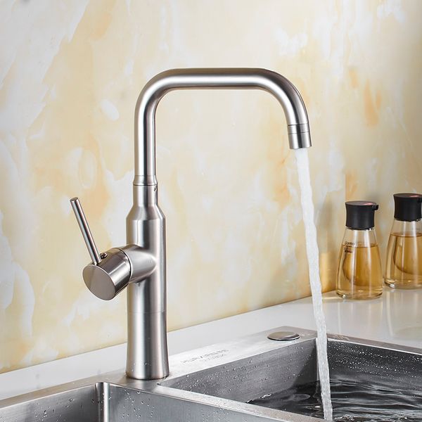 

kitchen faucet chrome/nickel/black sink mixer tap 360 degree rotation kitchen mixer taps and cold swivel tap
