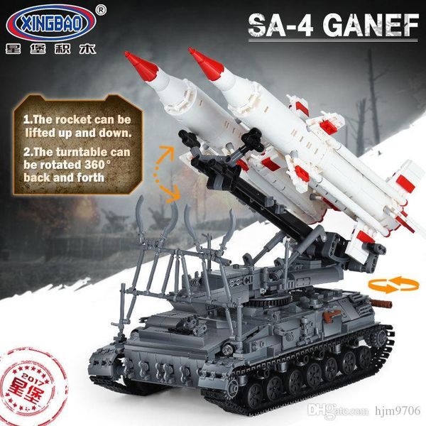 

in stock xingbao 06007 1469pcs military series the sa-4 ganef set building blocks bricks educational boy`s toys model gifts