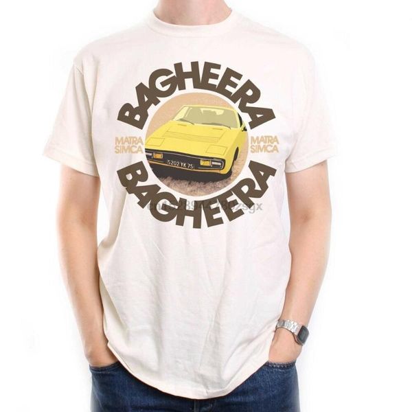

культовый автомобиль футболка matra simca багира французский 70 классический автомобильный дизайн, White;black