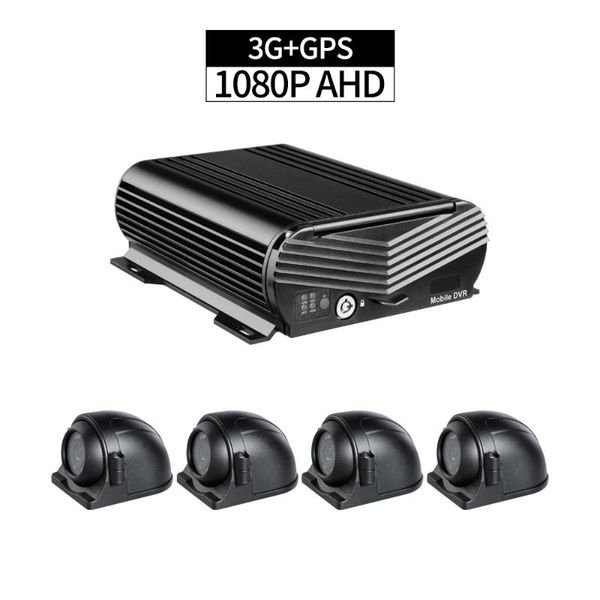 

4ch d1 hdd car mobile dvr с 3g gps поддержка функции 4шт заднего водонепроницаемые camra, пк / телефон realtime видео mdvr платформа free ав