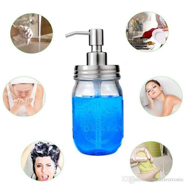 

hand liquid soap dispenser diy stainless steel mason jar soap lotion dispenser pump bathroom kitchen lotion dispenser no jars