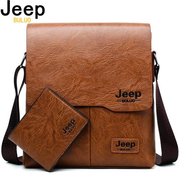 

мужчины tote сумки набор jeep buluo известный brand new fashion man кожа сумка мужчины креста тела плеча деловые сумки для мужчин