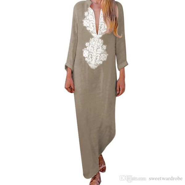 

2019 лето glitthing весна мусульманская морщинистый straight платье с длинным рукавом абая длинные одеяния мундир ближний восток рамазан ара, Black;gray