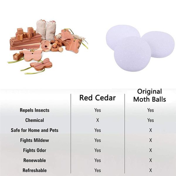 

40pcs camphor wood wardrobe mothproof mildew deodorant insect-resistant moth balls mosquito repellent other housekeeping organization