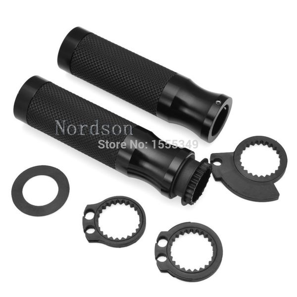 

7/8" motorcycles handlebar grip hand grips + throttle wires accessories set for yamaha buell black