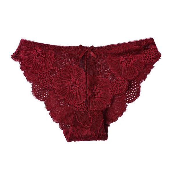

women's panties women low-rise briefs underpants seamless transparent lace lingerie embroidery 2021, Black;pink