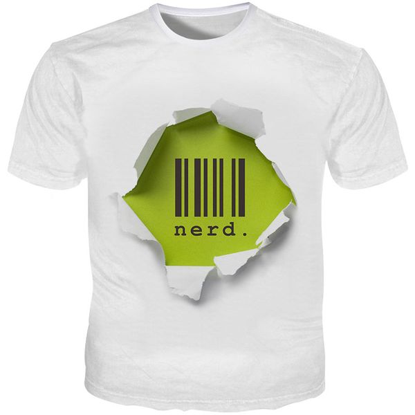 

cloudstyle 2019 новая летняя бело-черная футболка для мужчин с 3d-принтом и штрих-кодом футболка с короткими рукавами футболка для мужчин, White;black