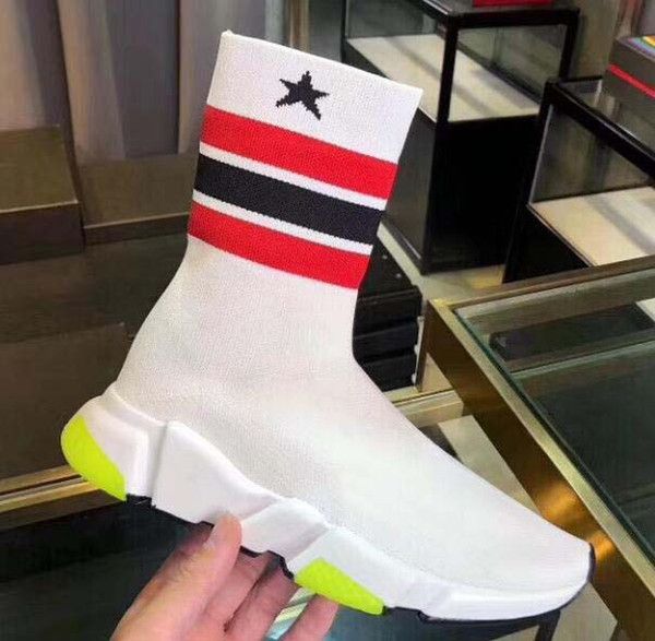 

designer sneakers speed trainer black red gypsophila triple black fashion flat sock boots casual shoes speed trainer runner with dust bag 12