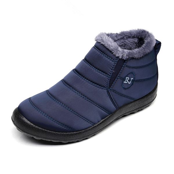 

size35-46 waterproof women winter shoes couple snow boots warm fur inside antiskid bottom keep warm mother casual boots, Black