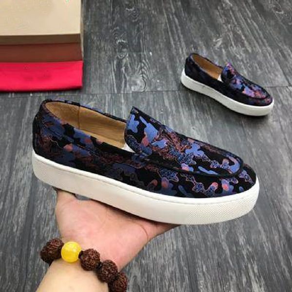 

v designer breathable triple blue plate-forme genuine real leather luxury mens shoes sport sneaker, Black