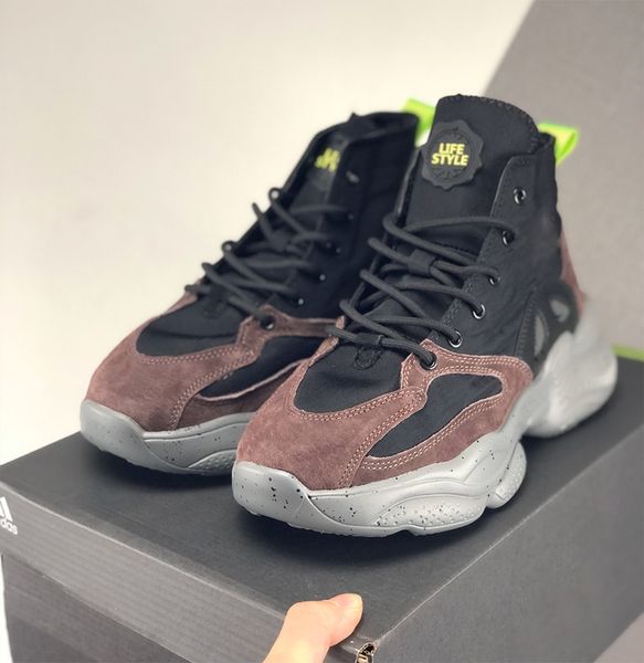 

2020 kanye 500 booties men shoes winter high-mens 500 mid designer sneakers canvas dad shoes zapatos size 39-44, White;red