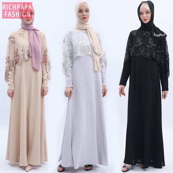

vestidos sequin abaya dubai arabic pakistani hijab muslim dress women kaftan caftan elbise robe musulmane longue turkish dresses, Red