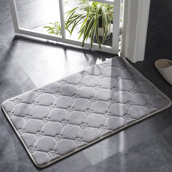 

honlaker modern minimalist home bath mat water-absorbing non-slip bathroom doormat dustproof and easy to clean door mat bath rug