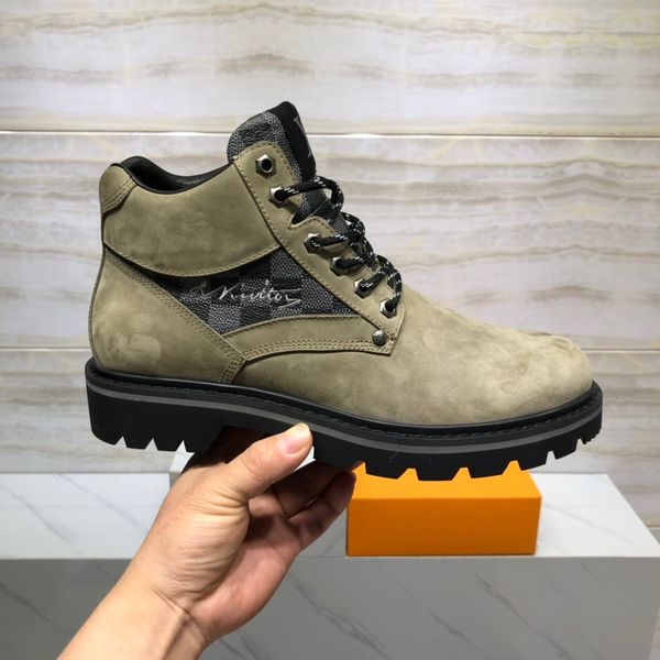 

platform men's shoes wild vintage luxury martin boots men's high-tooling boots mid-men shoes breathable short boots 02, Black
