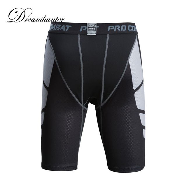 

summer running shorts men quick drying breathable elastic compression shorts fitness basketball legging tight sport, Black;blue