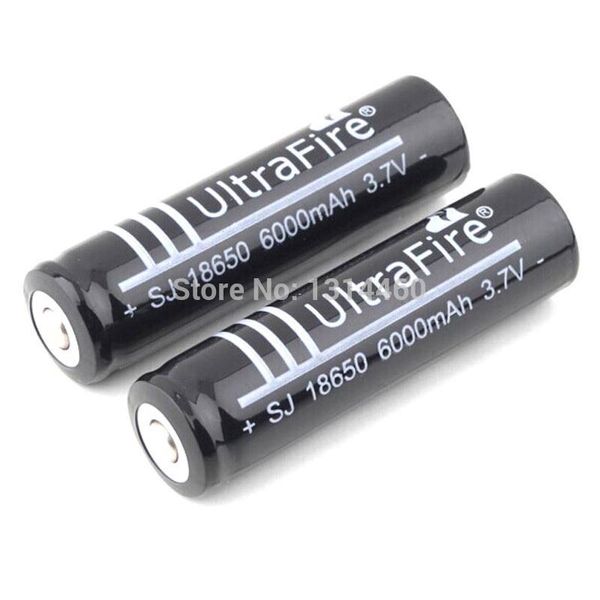 Freeshipping 20x Ultrafire 3.7 V 6000 mAh Li-ion 18650 Baterias Recarregáveis ​​Lanterna Li ion Baterias 18650 Baterias Recarregáveis ​​de Lítio