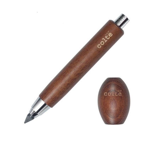 

wood rod 5.5mm automatic pencil with refill grinder gift box set, Blue;orange