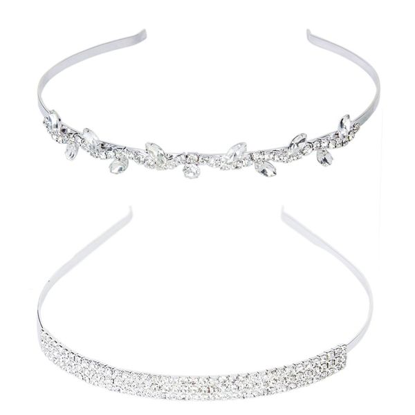 

2 шт невесты / невесты / девушки 3-rowsingle ряд цветочный rhinestone головная повязка tiara для свадьбы / engagement / пром