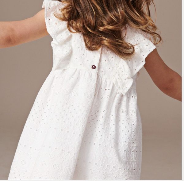 

Girl hollow out ruffle leeve prince dre e ummer 2019 kid boutique clothing 2 7y little girl leevele cotton white dre e