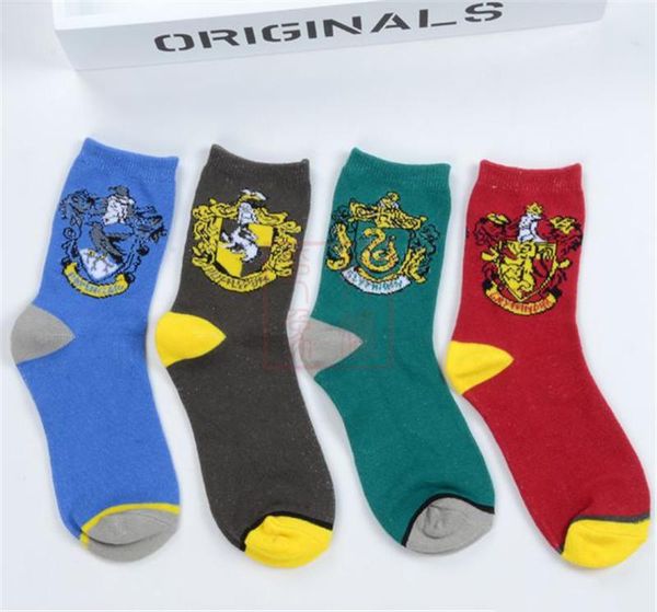 

harry potter hogwarts socks gryffindor slytherin ravenclaw cosplay costume socks magic school striped badge socks christmas gift, Pink;yellow