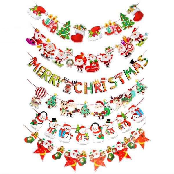 

christmas garland christmas decoration decoration santa close reindeer snowman new year kids home party