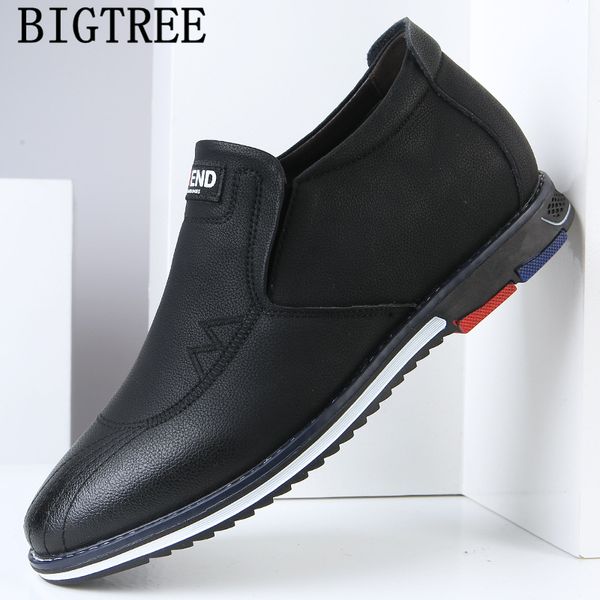

mens shoes genuine leather mens casual shoes increase within white summer loafers breathable sepatu slip on pria, Black