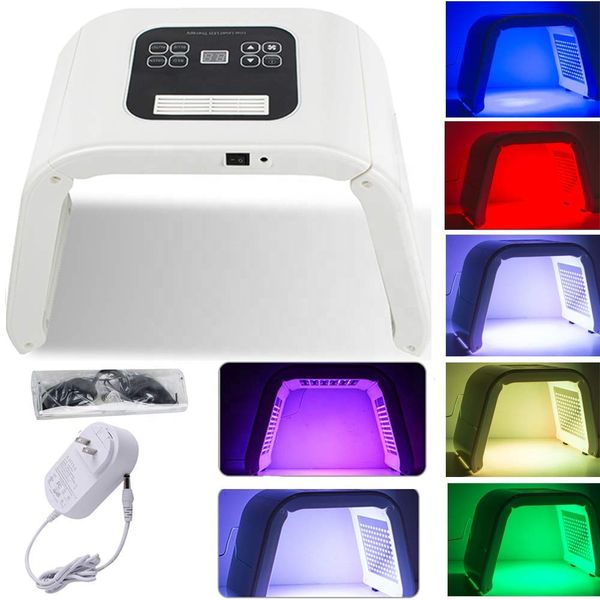 Venda quente 7 Cores Cuidados Com A Pele Máquina-PDT 7 LED Luz Fotodinâmica Cuidados Com A Pele Rejuvenescimento Fóton Terapia Corporal Facial EUA UE REINO UNIDO AU Plug