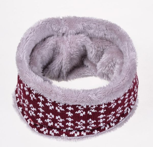Donne inverno Fleece Snood Sciarpa Girl Wool Knit Knit Scalda con scollo addensato per adulti Unisex Sciarpa anello Coperta Sciarpa