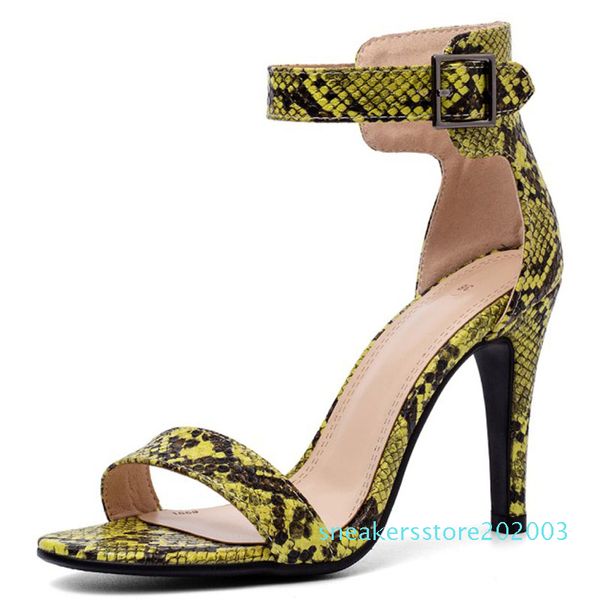 

fashion women sandals snake shoes gladiator comfortable high heels s03, Black