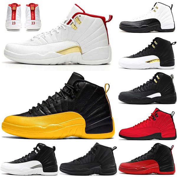 

cool 12s men basketball shoes dark grey game royal punch ovo black reverse taxi reptile jumpman 12 playoffs outdoor trainer sneakers