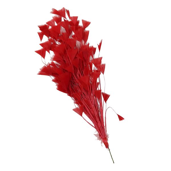 

1pcs colorful chicken feather sprays on wire for floral craft florist wedding party cake decoration 25-30cm