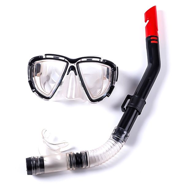 

new professional scuba diving mask snorkel anti-fog goggles glasses set silicone swimming fishing pool equipment 4 color adult