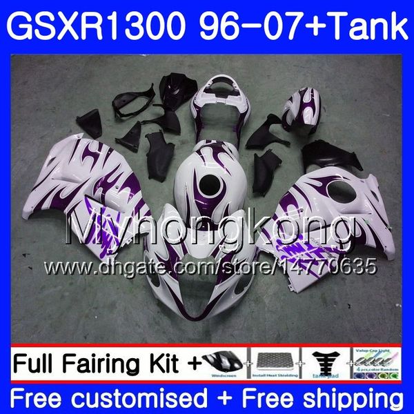 

hayabusa for suzuki gsxr1300 white purple 96 06 07 333hm.284 gsx-r1300 1996 1997 1998 1999 00 2001 2002 2003 2004 2005 2006 2007 fairings