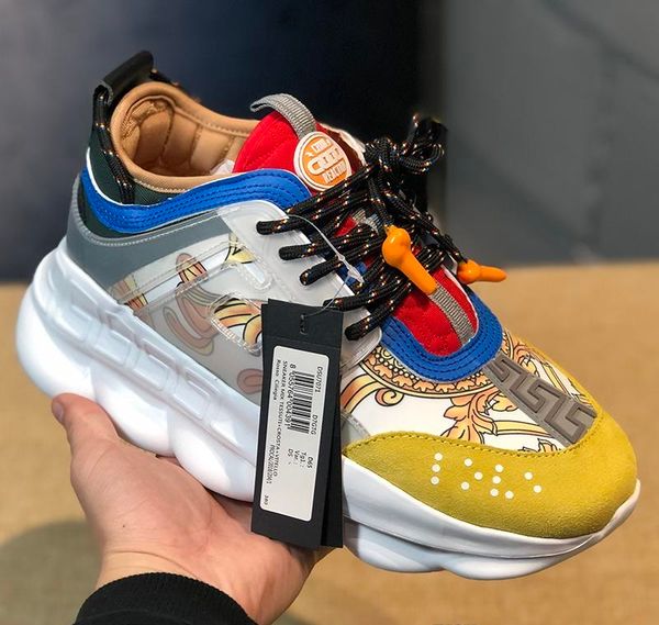 

2020 chain reaction luxury designer shoes men women sneakers runner snow leopard white black suede leather fashion women trainers shoes