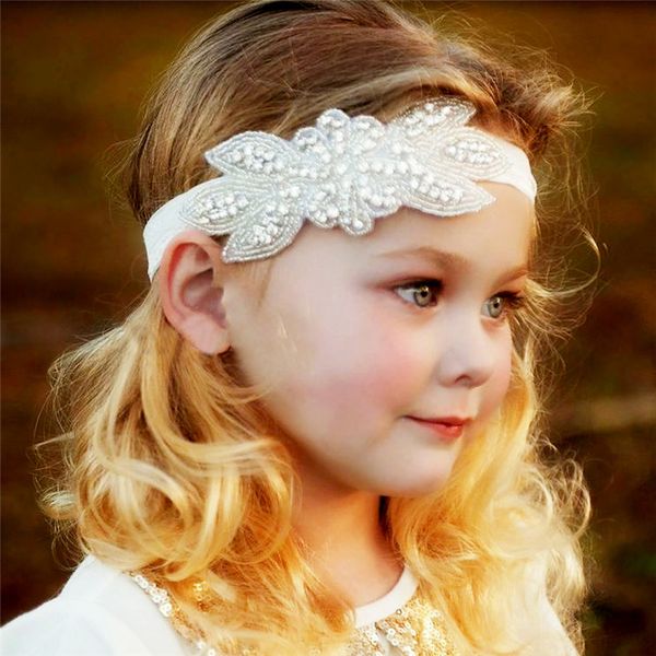 Baby Kids Wedding Headbands Infant Girls Hand Made Shiny