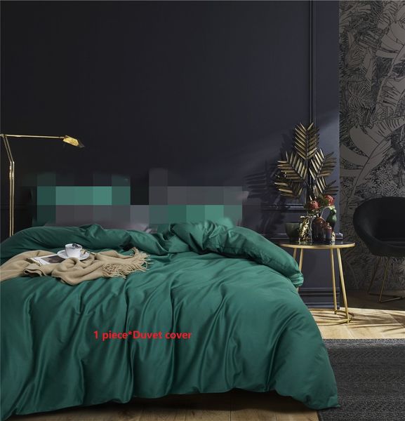 

1 piece duvet cover single queen king size quilt covers 100% cotton solid color 60s sateen linens white green blue red 150*200cm