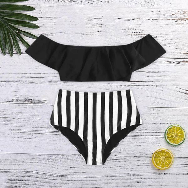 

2019 swimwear women bikini set rainbow print padded summer wear swimwear bathing swimsuit beachwear brazilian biquini, White;black